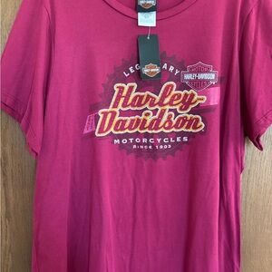 Harley-Davidson Pink Short Sleeve Tee NWT 2x with rhinestones